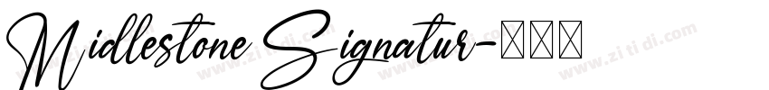 Midlestone Signatur字体转换